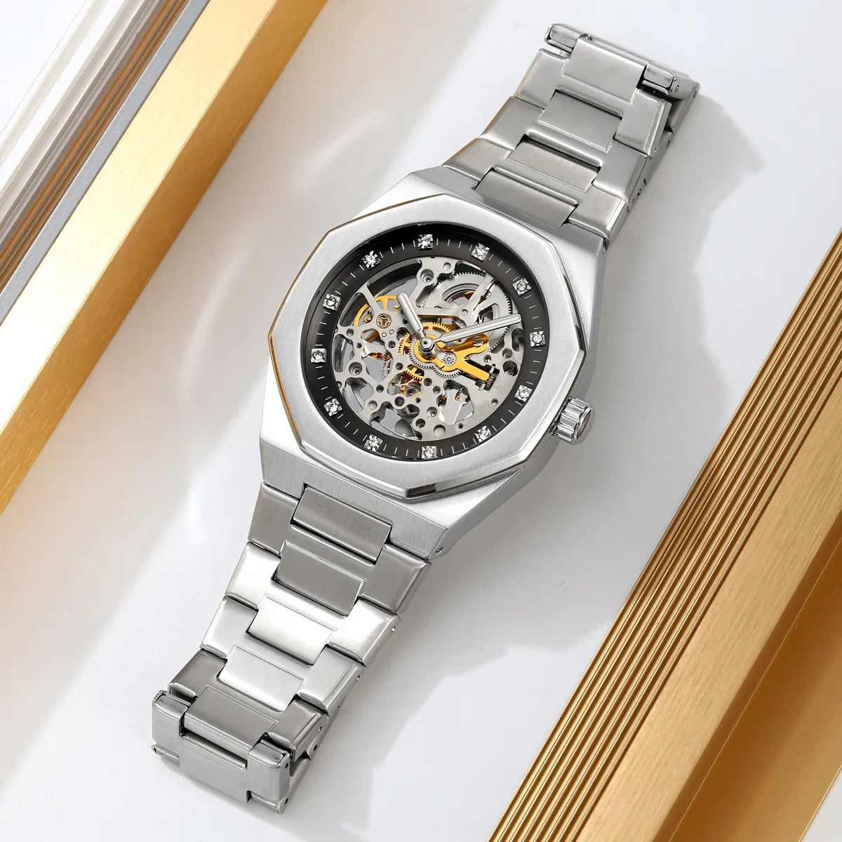 SKMEI - M034 - Royal Automatic Skeleton Watch - silver image 1