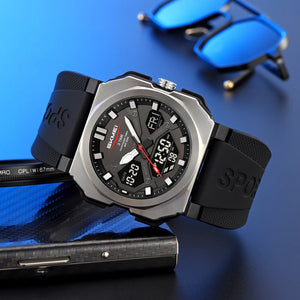Skmei – 2418 – Bold Sports Edition Watch – Silver image 1
