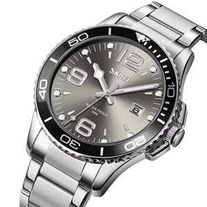 Skmei – 9278 – Luxury Stainless Steel Quartz Watch – Gray image 1