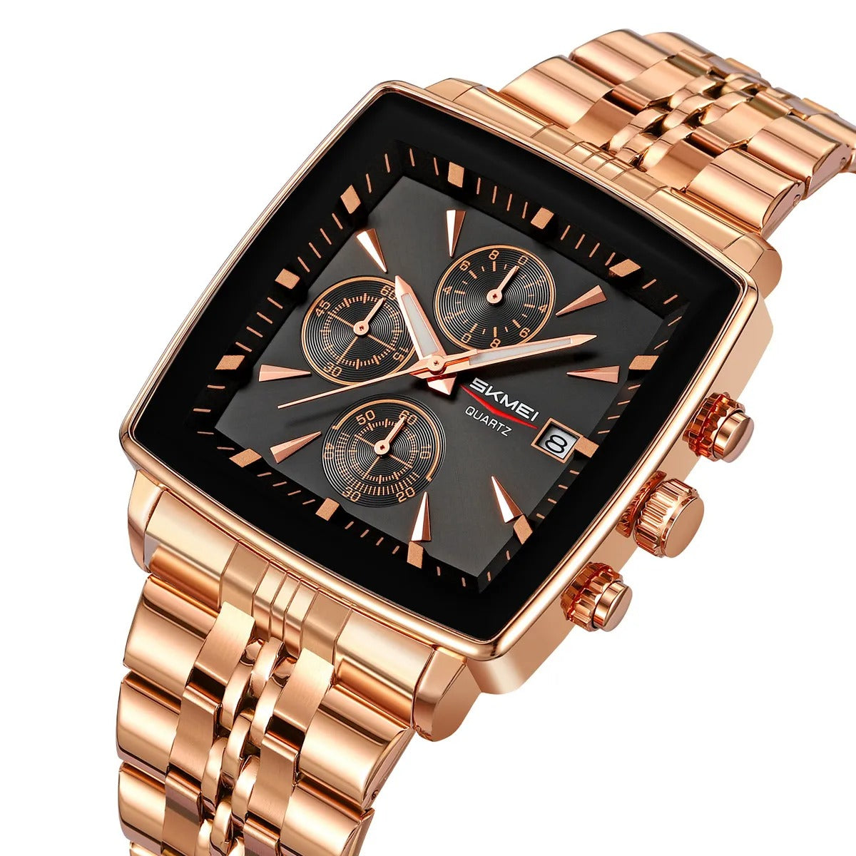 Skmei - 2434 - Men's Stainless Steel Quartz Chronograph Watch - rose gold image 0