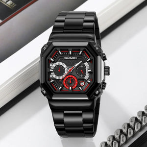 Skmei - 9359 - Quartz Chronograph Heavy-Duty Metal Build - red image 3