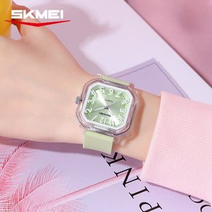 SKMEI - 2484 - Women Quartz movement Wristwatches For Students - light green image 2