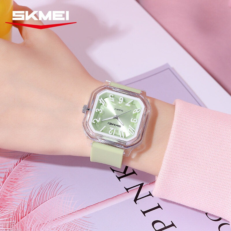 SKMEI - 2484 - Women Quartz movement Wristwatches For Students - light green image 2