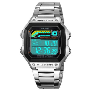 Skmei 2307 – Digital Sports Watch – Silver/Steel image 4