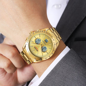 SKMEI 2503 Digital Tachymetre Countdown Timer Watch - black/gold/white/steel image 2