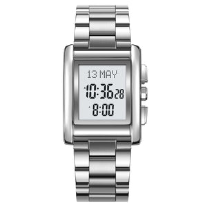 SKMEI - 2092 - Qibla Azan Time Reminder Prayer Watch - silver image 0