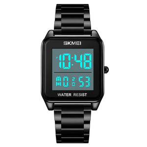 SKMEI 2154 Rectangle Digital Sports Wristwatch - black/white image 3