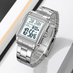 SKMEI - 2405 - Qibla Azan Time Reminder Prayer Watch - silver image 7
