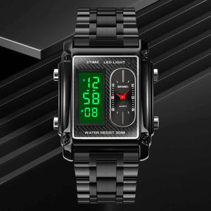 Skmei - 1868 (Chain) - Digital LED Luminous Waterproof - Black-Steel image 4