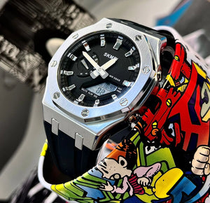 Skmei - 2243 - World time 50 Timezone- Silver/Black image 3