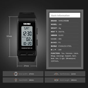 Skmei - 1363 - Pedometer Multi-function - Black image 3