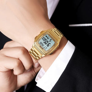 SKMEI - 2240 - Qibla Azan Time Reminder Prayer Watch - gold image 2