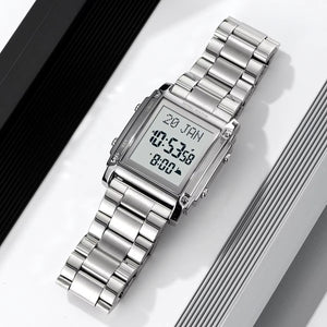SKMEI - 2277 - Qibla Azan Time Reminder Prayer Watch - silver image 3