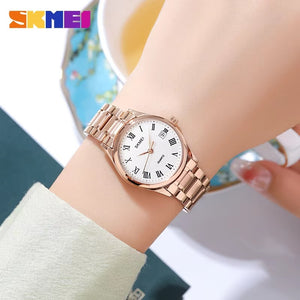 SKMEI - 2178 - Women Stainless Steel High Quality Luxury Watch - rose gold image 2