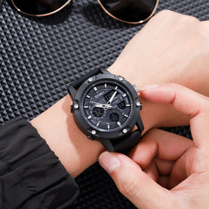 SKMEI - 1757 - Analog Digital Waterproof Quartz Movement Watch - black/black image 2