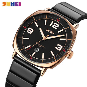 SKMEI - 9280 - Slim Steel Analog Quartz Watch - Rosegold/Black image 0