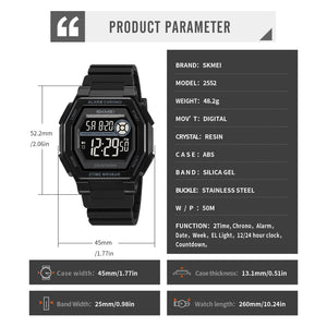 SKMEI - 2552 - Digital Sports Watch - black image 7