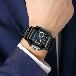 Skmei - 9359 - Quartz Chronograph Heavy-Duty Metal Build - blue image 2