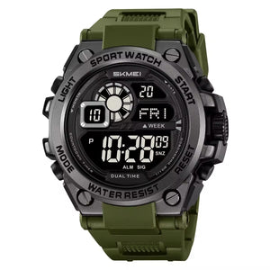 SKMEI 2318 Rugged Digital Sport Watch - armygreen image 0