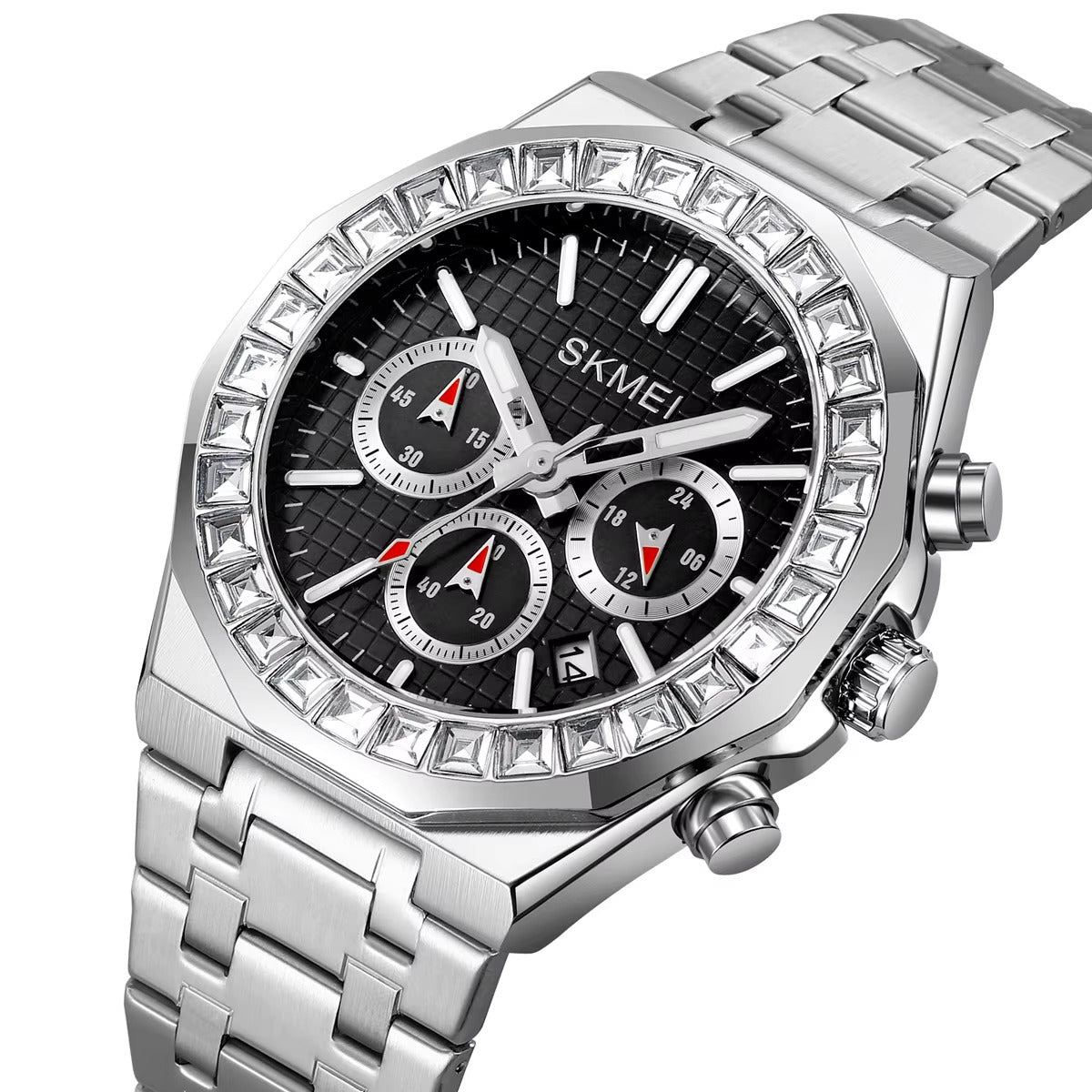 SKMEI - 2380 - High Quality Luxury Watch - Silver/Black image 0