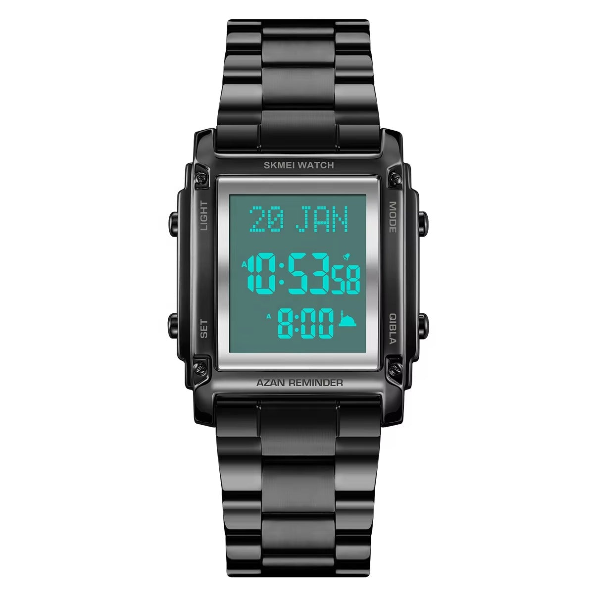 SKMEI - 2277 - Qibla Azan Time Reminder Prayer Watch - black image 3