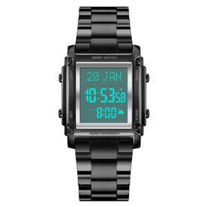 SKMEI - 2277 - Qibla Azan Time Reminder Prayer Watch - black image 3