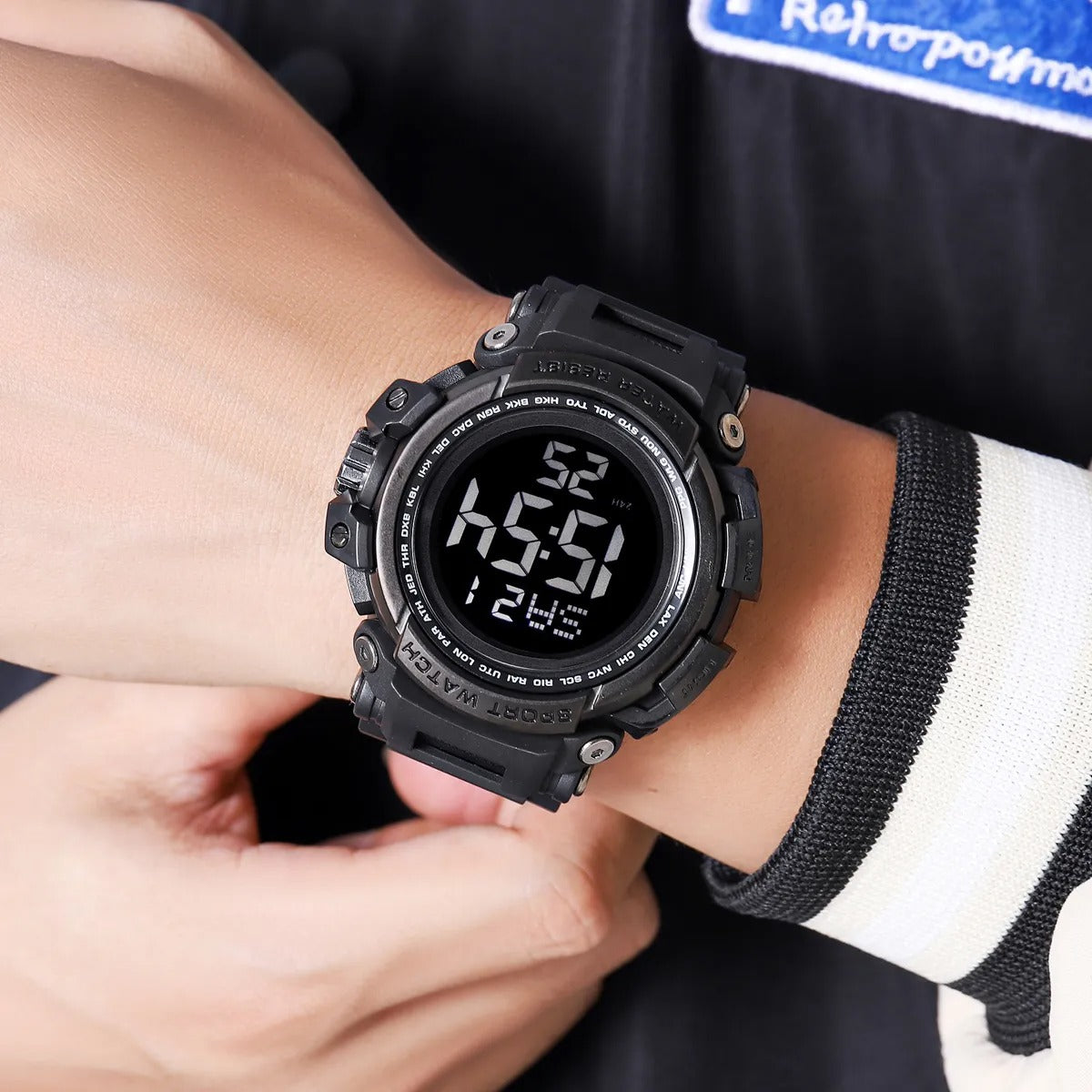 Skmei - 2422 - Digital Big Dial Shock Sports Watch - black image 3