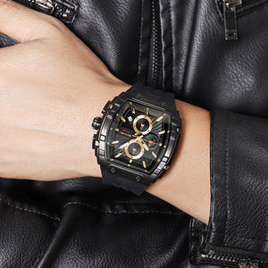 SKMEI - 2363 - High Quality Luxury Watch - Black/Gold image 3