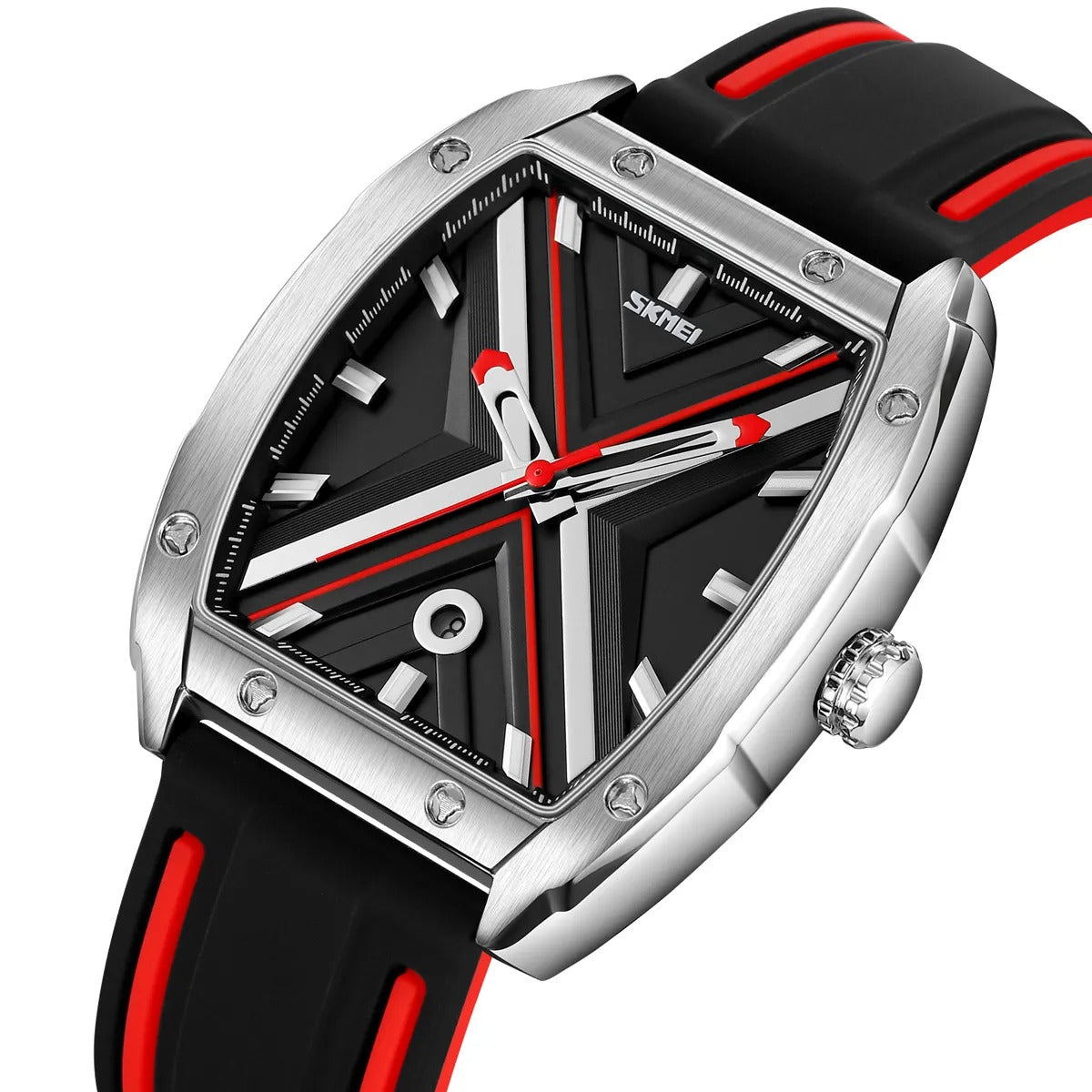 Skmei - 9364 - Sporty Barrel Shape Quartz Watch - Red image 0