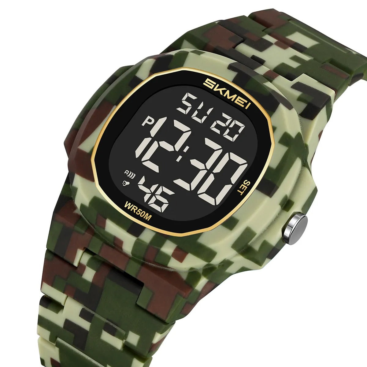 SKMEI 2428 Digital Casual Sports Watch - armygreen/camo image 0