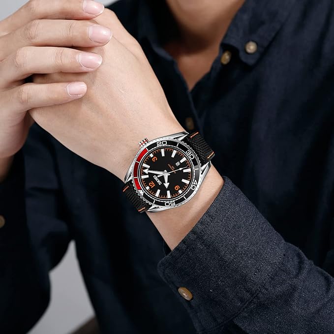 Skmei - 9291 - Fashion Business Genuine Strap Waterproof - Orange image 2