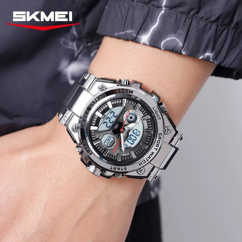 SKMEI - 2417 - High Quality Luxury Watch - Silver/White image 3
