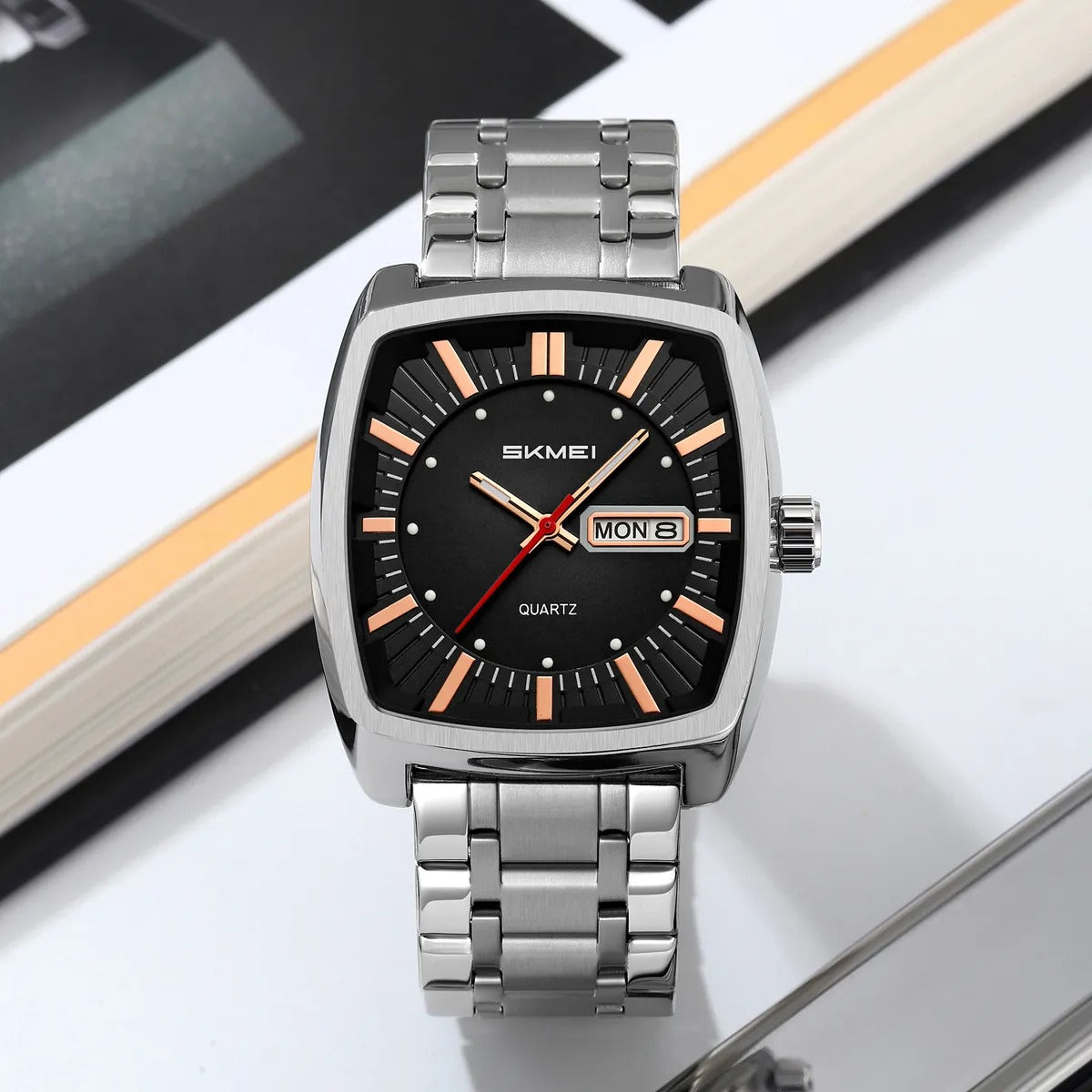SKMEI - 9354 - Business Analog Quartz Watch - Black image 6