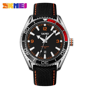 Skmei - 9291 - Fashion Business Genuine Strap Waterproof - Orange image 0
