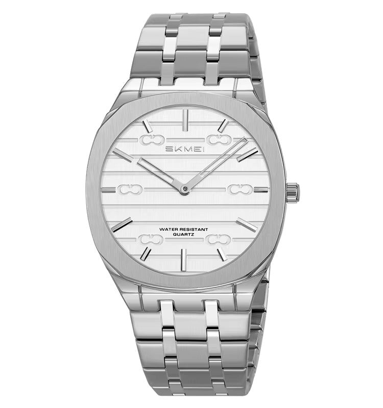 Skmei 9372 Imperial Time Quartz Watch - Silver/Silver image 2