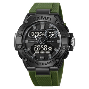 Skmei - 2221 - Tactical Force Dual Display Watch - Army Green image 0