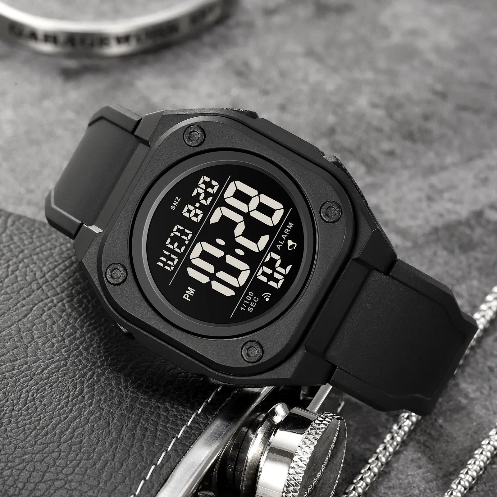 Skmei - 2160 - Smart Digital Functions Watch - black-black image 3