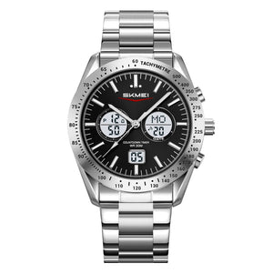 SKMEI 2503 Digital Tachymetre Countdown Timer Watch - silver/black/white/steel