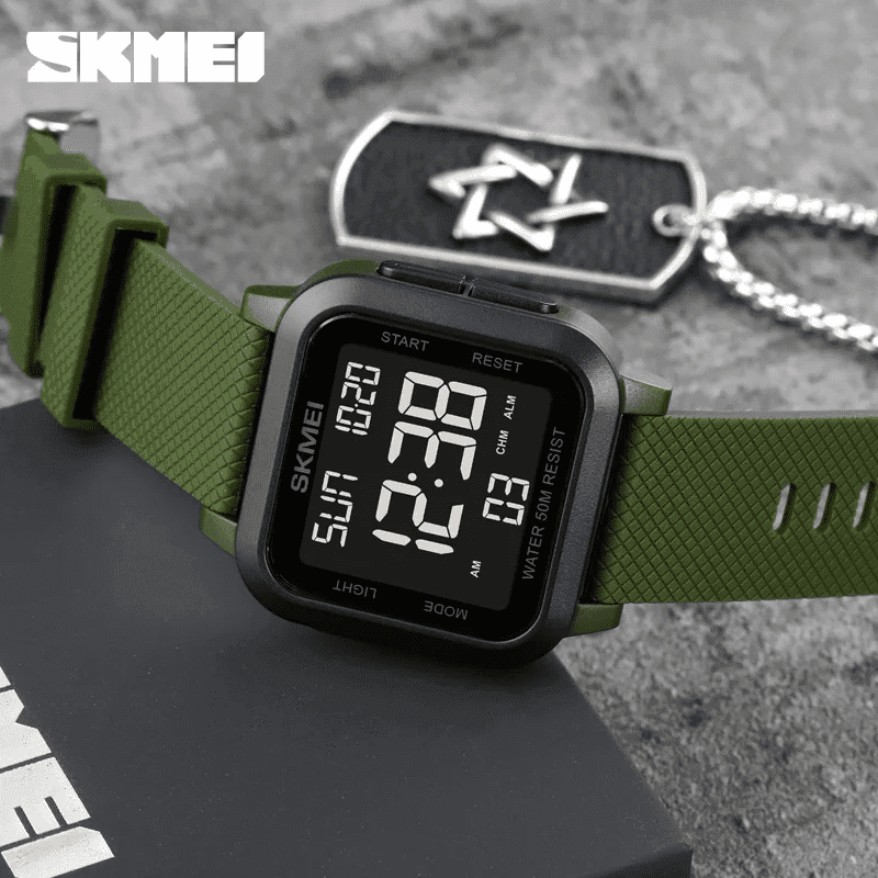 Skmei - 1894 - Digital Watch Waterproof - ArmyGreen/Black image 1
