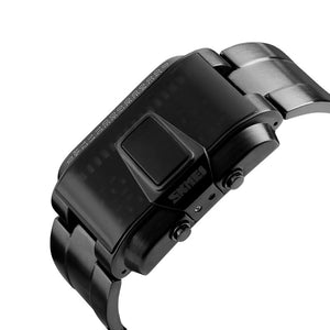 Skmei - 1179 - Digital Stainless Steel Watch - Black image 2