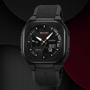 Skmei - 2328 - World Master Dual Display Watch - Black image 0