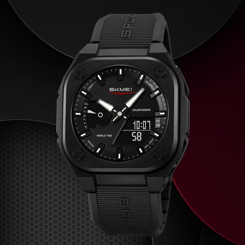 Skmei - 2328 - World Master Dual Display Watch - Black image 0