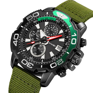 Skmei - 9381 - Men’s Sports Chronograph Watch - Army Green image 0