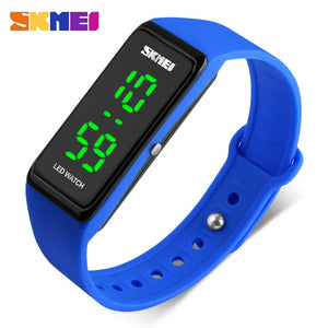 SKMEI 1265 LED Digital Slim Watch - Light Blue