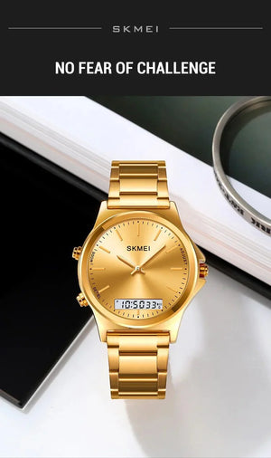 Skmei - 2120 - Electronic Luminous 30m Waterproof - Golden image 1