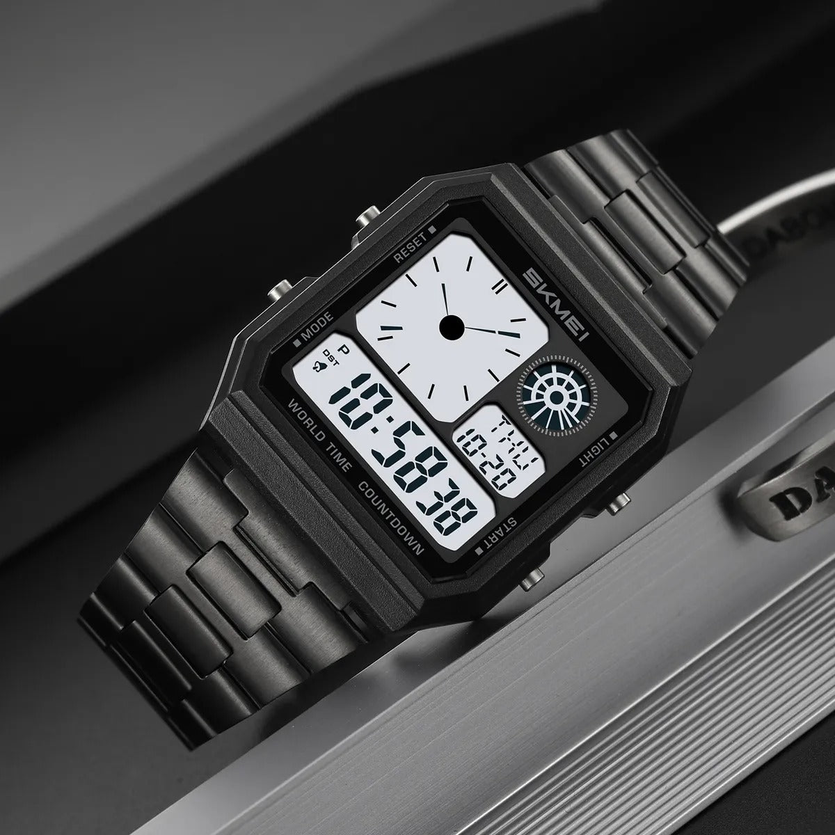 Skmei - 2353 - Digital World Electronic Watch - Black/White image 0