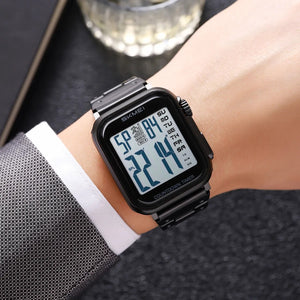 SKMEI 2447 Square Digital Countdown Timer Watch - black/white image 2