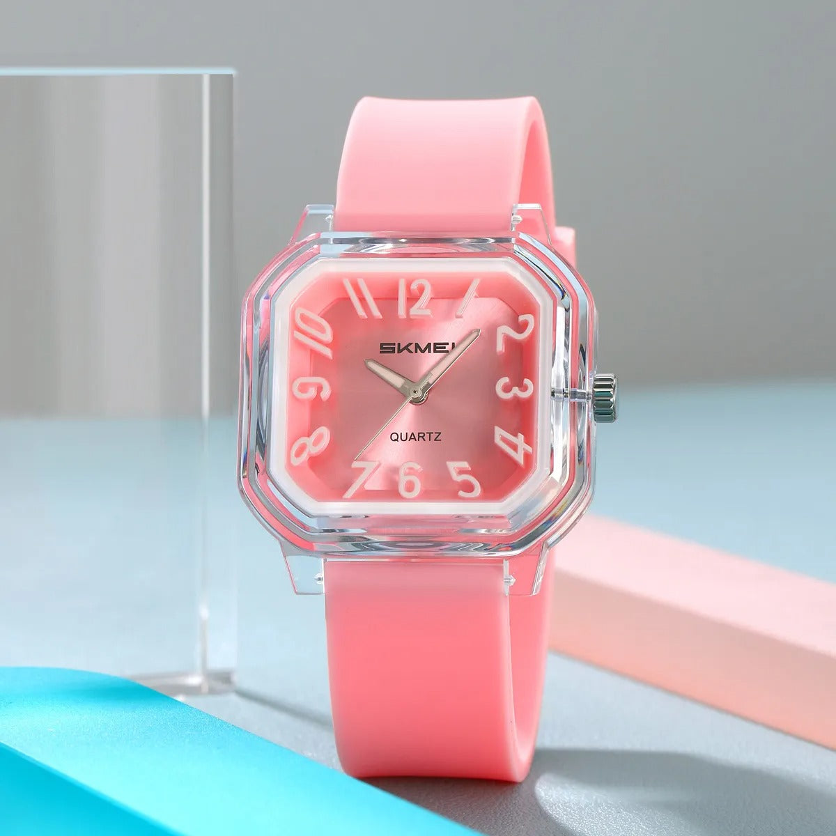 Skmei 2484 Women Quartz movement Wristwatches For Students - Pink image 1