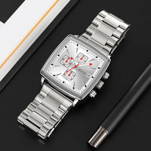 Skmei - 9331 - Luxury Chronograph Wr30m Waterpoof Quartz - Silver/Silver image 1