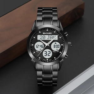 SKMEI - 2381 - Qibla Azan Time Reminder Prayer Watch - black image 1